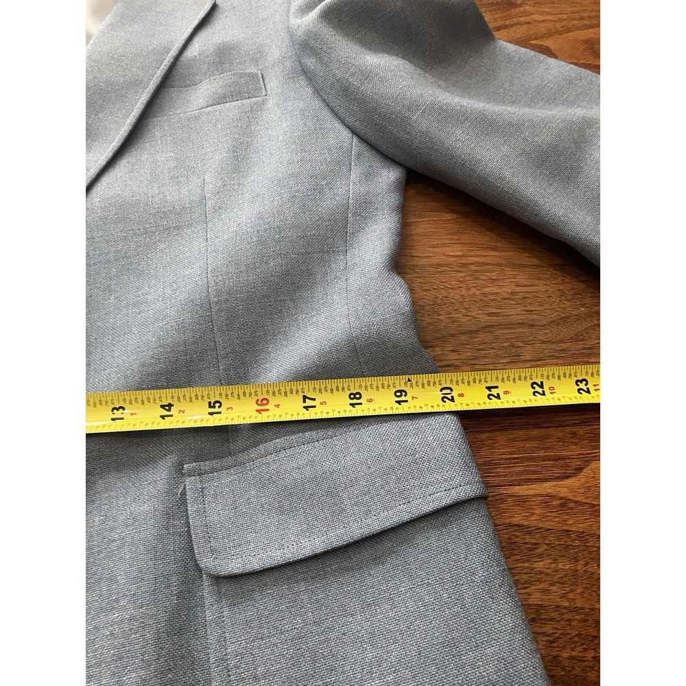 Haggar Men's Sport Coat Blazer Blue 42 Long USA Made Two Button Jacket NWT - Picture 6 of 11